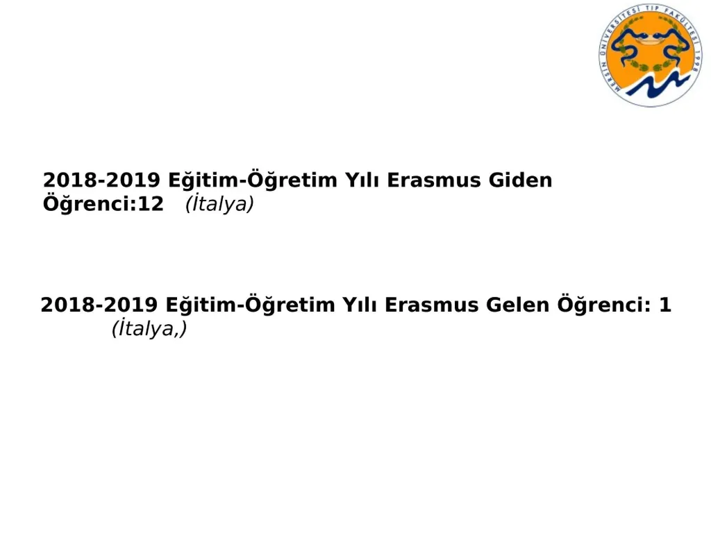 Slide 9: Erasmus outgoing and incoming students