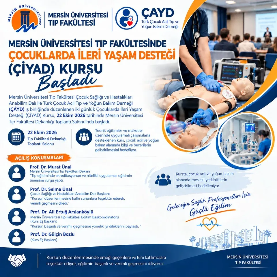Çocuklarda İleri Yaşam Desteği (ÇİYAD) Kursu afişi