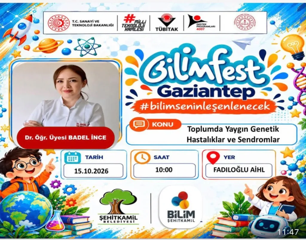 Academic Contribution to Social Genetics Awareness at BilimFest Gaziantep, 6/6