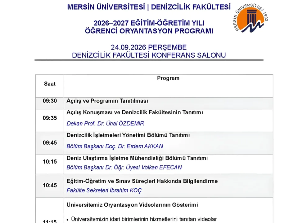 Etkinlik Programı