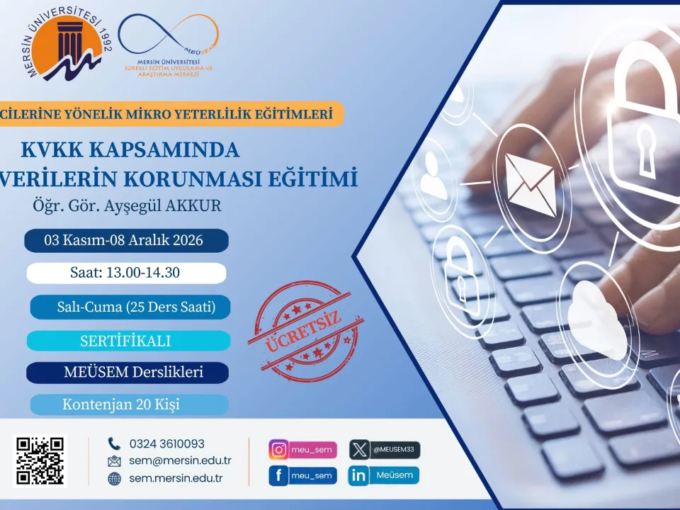 KVKK KAPSAMINDA KİŞİSEL VERİLERİN KORUNMASI EĞİTİMİ