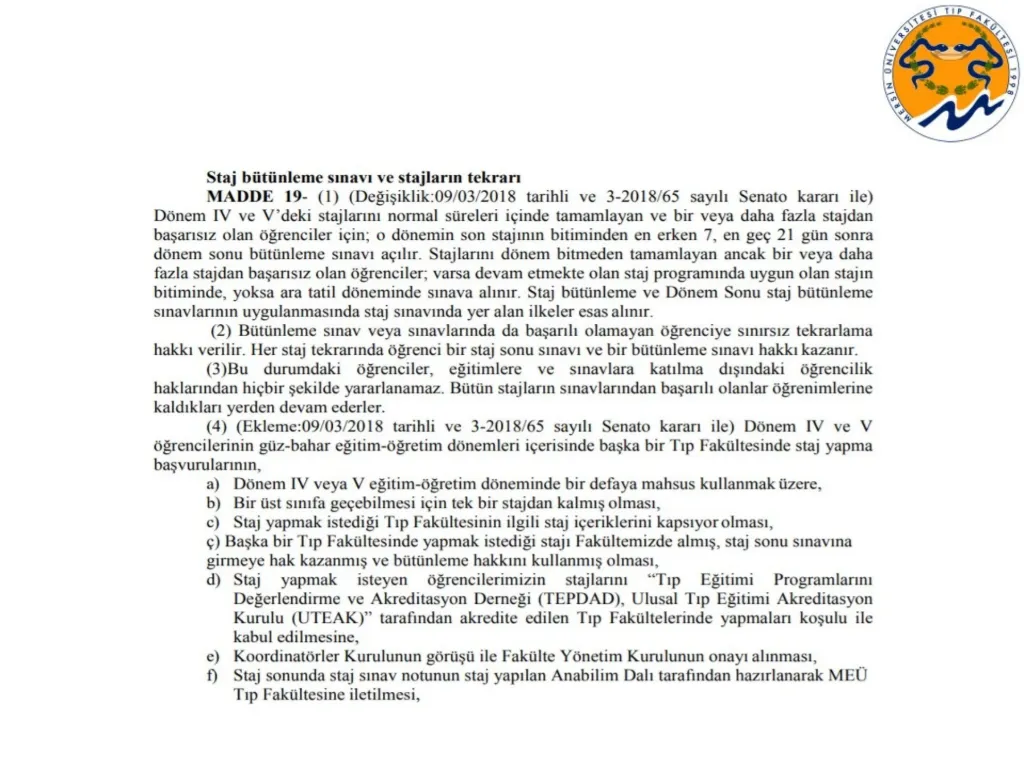 Slayt 62: Öğretim ve Sınav Esasları değişiklikleri (devamı)