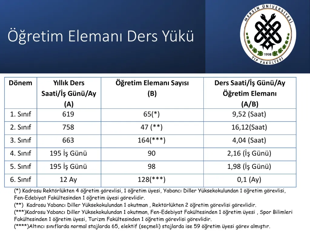 Slayt 38: Öğretim elemanı ders yükü