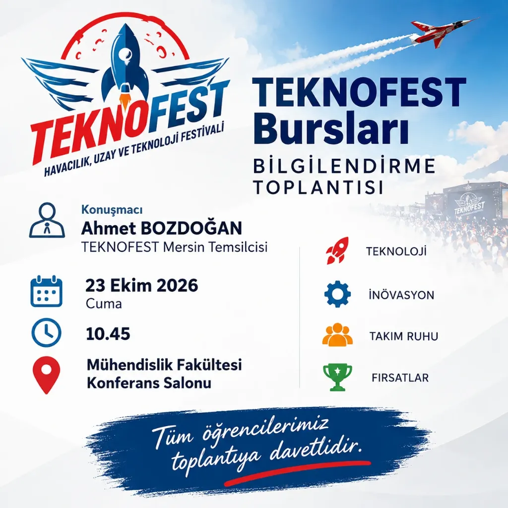 TEKNOFEST Bursları Bilgilendirme Toplantısı afişi, 1/1
