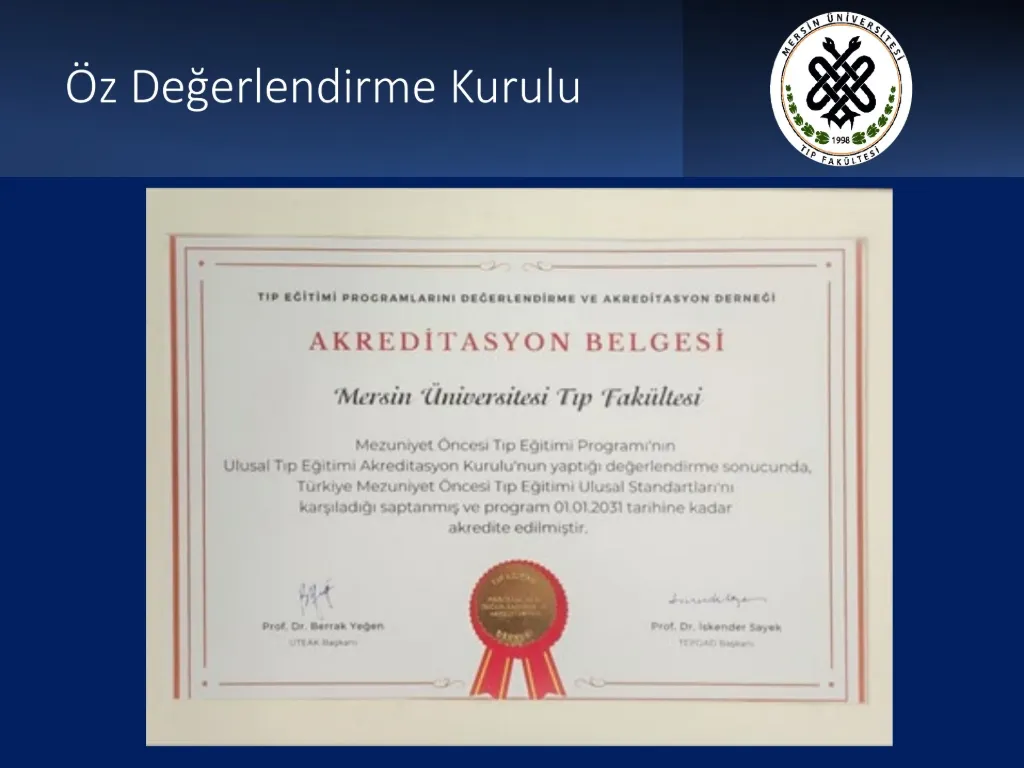 Slayt 6: Öz Değerlendirme Kurulu