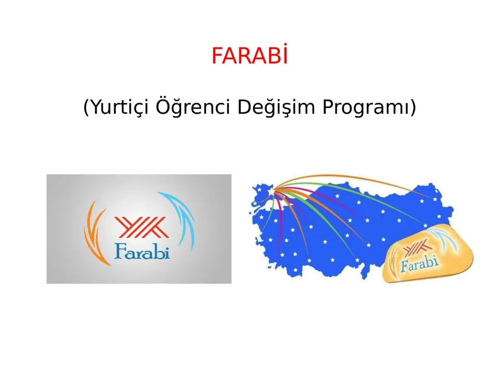 Slayt 37: Farabi yurt içi öğrenci değişim programı