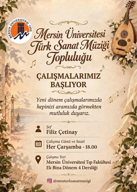 Türk Sanat Müziği Topluluğu çalışmalarına başlıyor