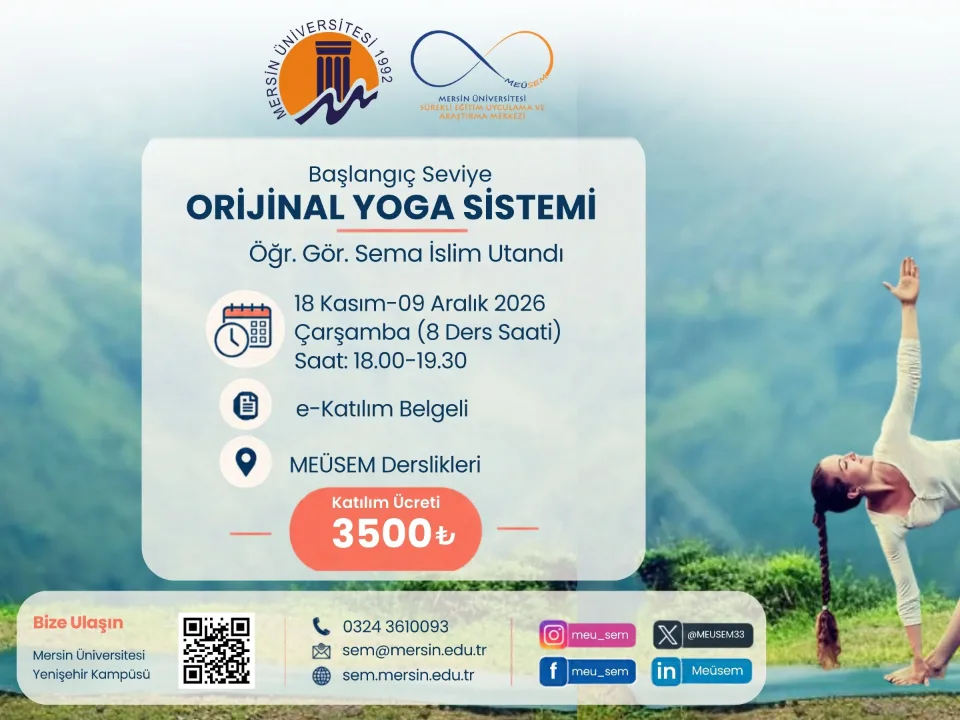 Başlangıç seviye Orijinal Yoga Sistemi