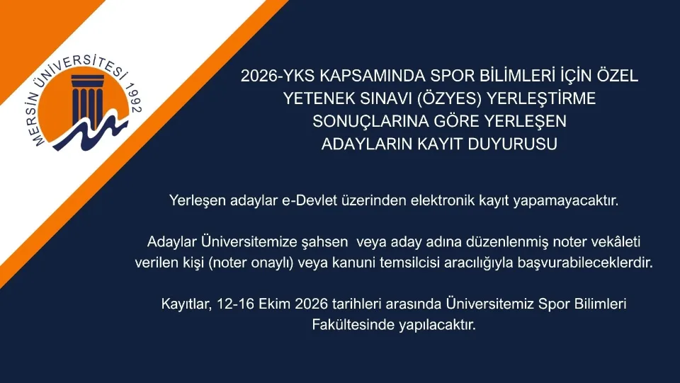 ÖZYES DUYURUSU