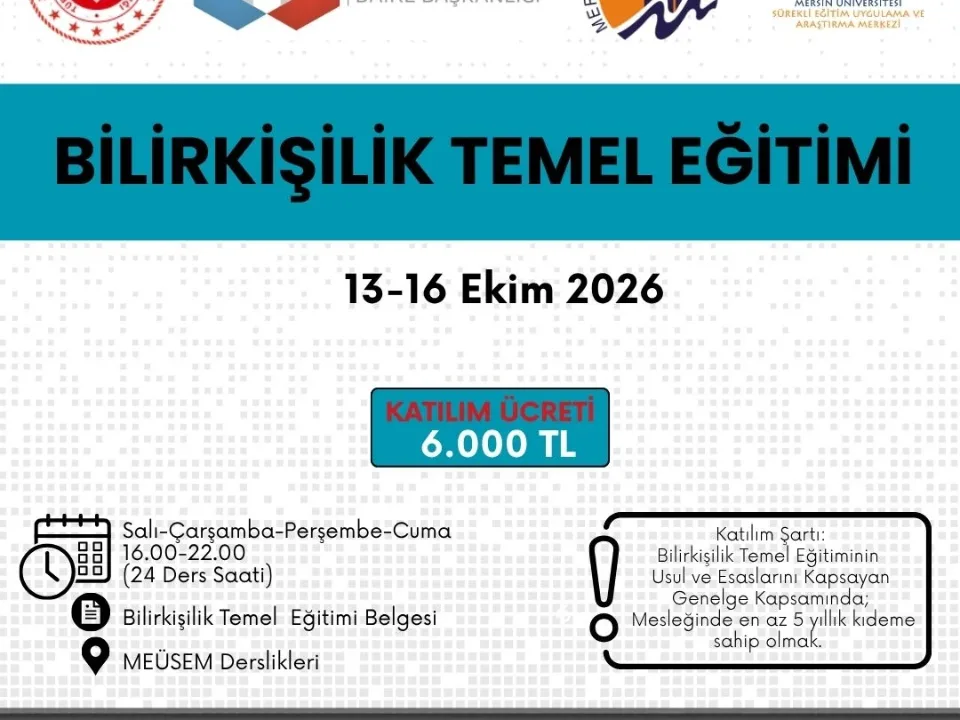 Bilirkişilik Temel Eğitimi 13-16 Ekim 2026