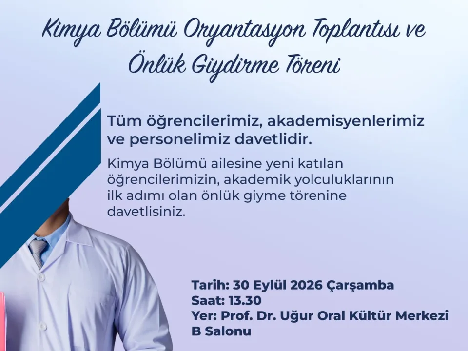 Kimya Bölümü Tanışma Toplantısı Afişi 2026
