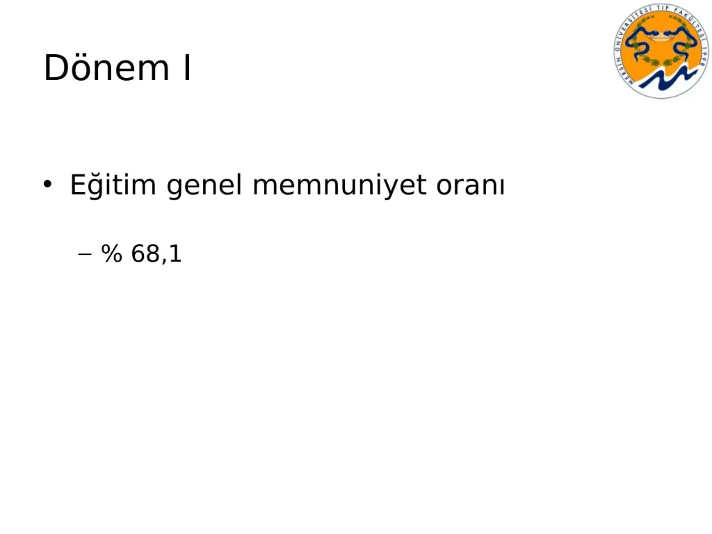 Slayt 25: Dönem I genel memnuniyet oranı