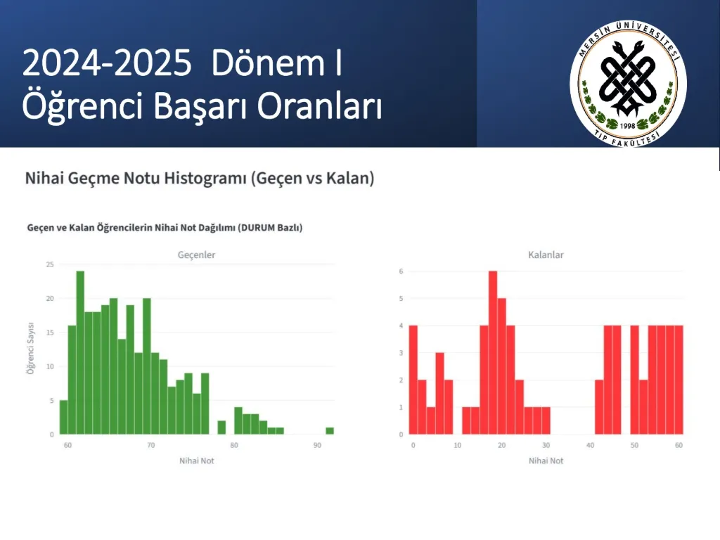 Slayt 17: 2024-2025 Dönem I öğrenci başarı oranları