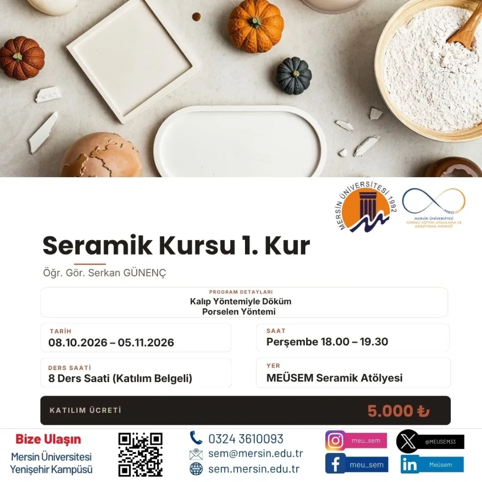 Seramik Kursu 1. Kur