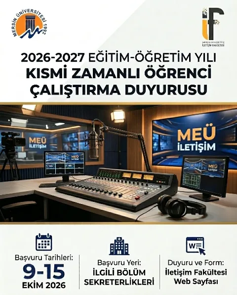 2026-2027 EĞİTİM-ÖĞRETİM YILI KISMİ ZAMANLI ÖĞRENCİ ÇALIŞTIRMA DUYURUSU