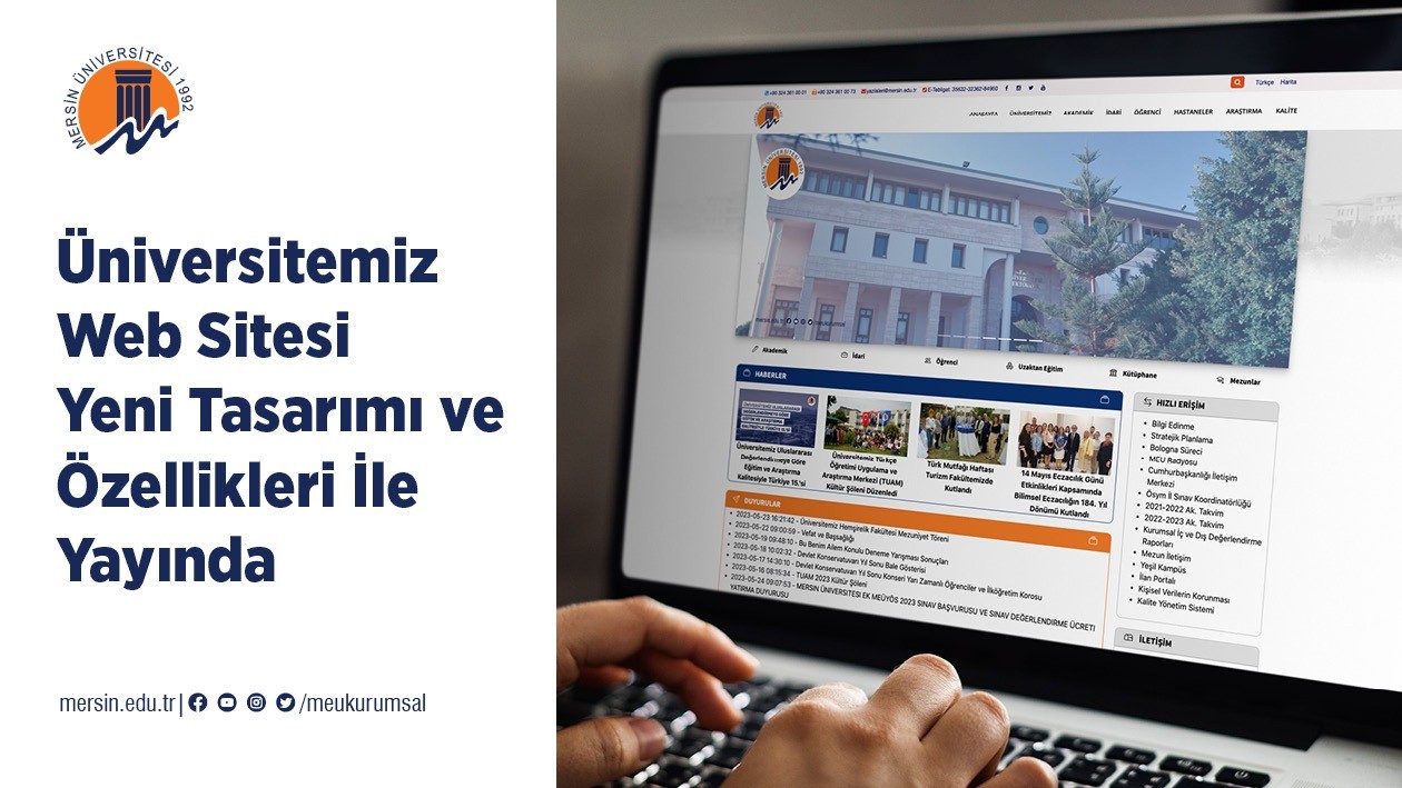 Üniversitemiz Web Sitesi Yeni Tasarımı ve Özellikleri İle Yayında