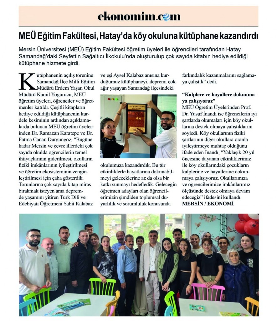 Students and volunteers creating a school library in Sutaşı